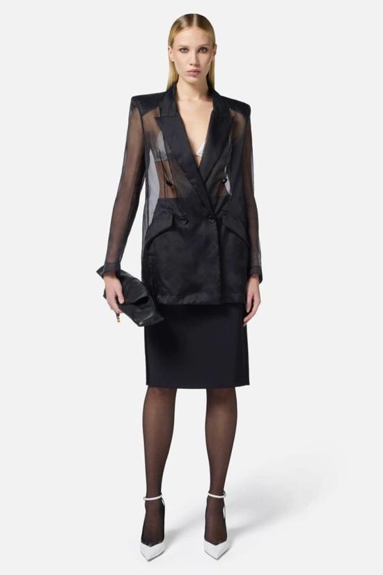 25SS 엘리자베타프랜치 스커트 GO09951E2110 BLACK - ELISABETTA FRANCHI