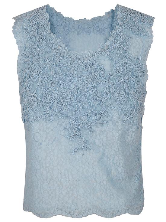 26SS 에르마노 설비노 탑 D482L331 APEQV 54030 CHAMBRAY B BLUE