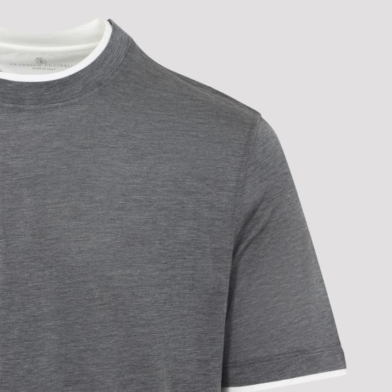 26SS 브루넬로 쿠치넬리 페이크 레이어링 티셔츠 MD8217427 CWD40 GRIGIO GREY - BRUNELLO CUCINELLI