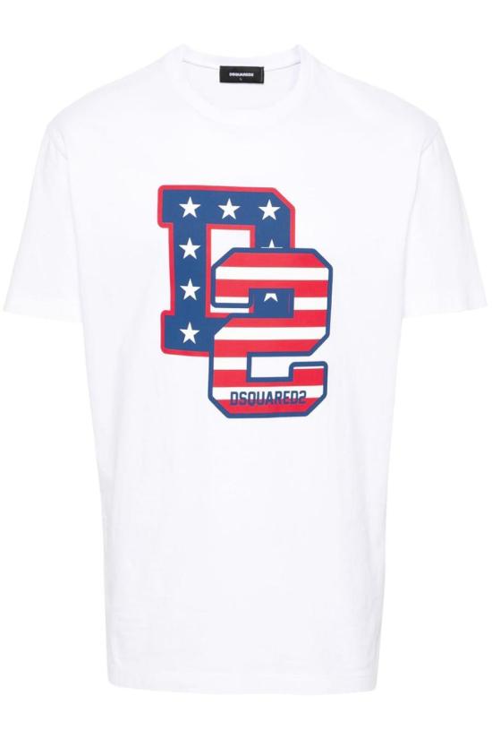 SPRING SUMMER 디스퀘어드2 폴로 티셔츠 S74GD1260 S23009100 WHITE