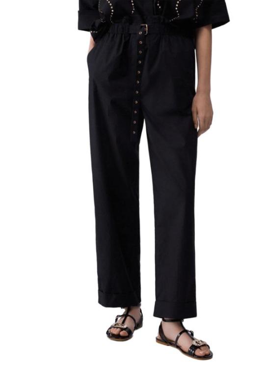 26SS 리우조 스트레이트 팬츠 CA6249 TS246 22222 BLACK - LIU JO