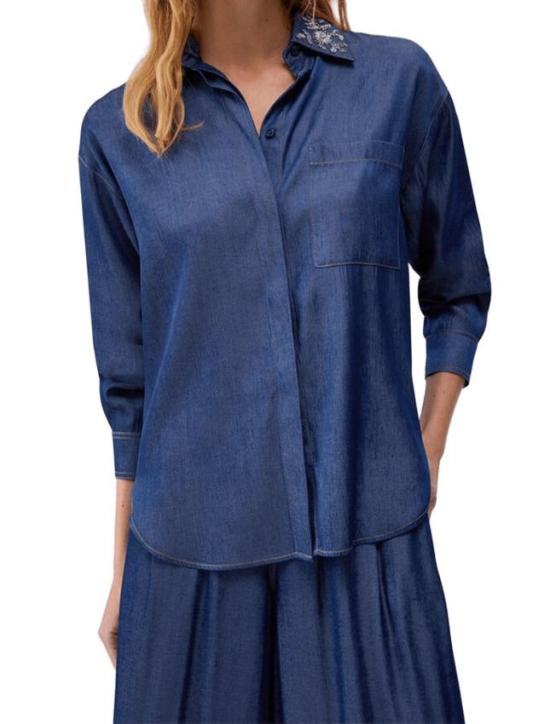 26SS 리우조 셔츠 UA6274 D4894 77000 DENIM SCURO - LIU JO