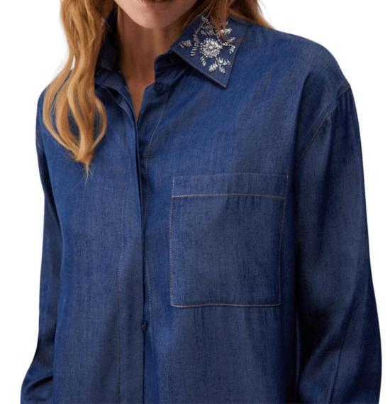 26SS 리우조 셔츠 UA6274 D4894 77000 DENIM SCURO - LIU JO