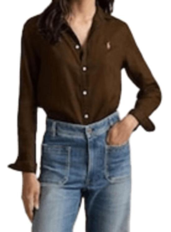 26SS 랄프 로렌 셔츠 211970730 508 DARK BROWN - RALPH LAUREN