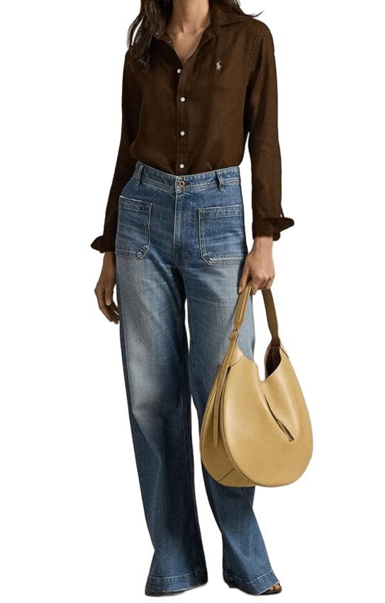 26SS 랄프 로렌 셔츠 211970730 508 DARK BROWN - RALPH LAUREN