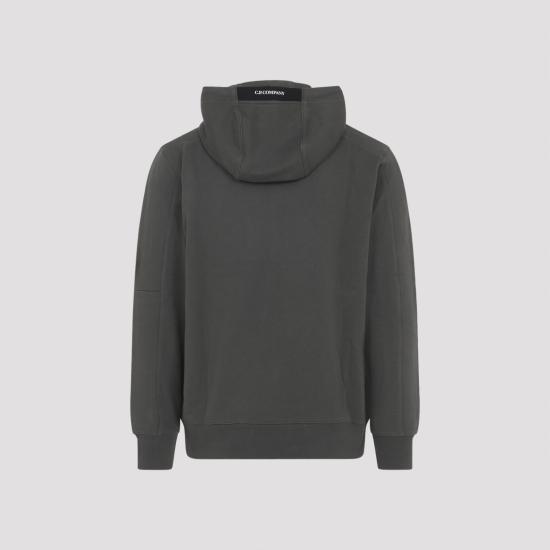 26SS 씨피 컴퍼니 다이애그널 레이즈드 플리스 후드 렌즈 스웨트셔츠 20CMSS714A 005086W 921 GUNMETAL GREY - C.P. COMPANY