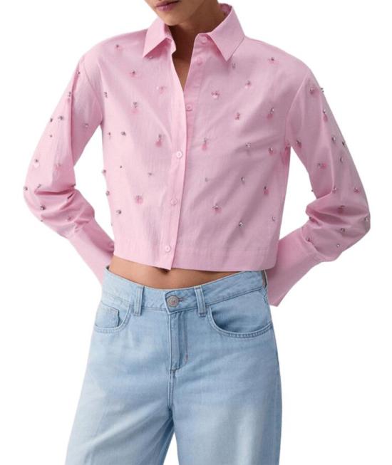 26SS 리우조 셔츠 WA6173 T039A 32802 POWDER PINK - LIU JO