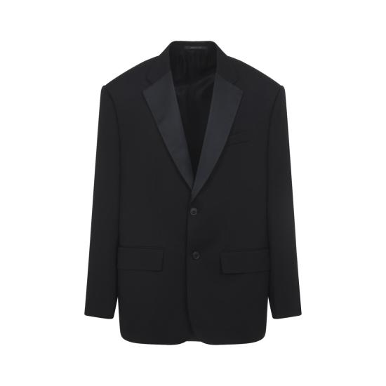 26SS 발렌시아가 싱글 브레스티드 블레이저 857393 TNT39 1000 BLACK