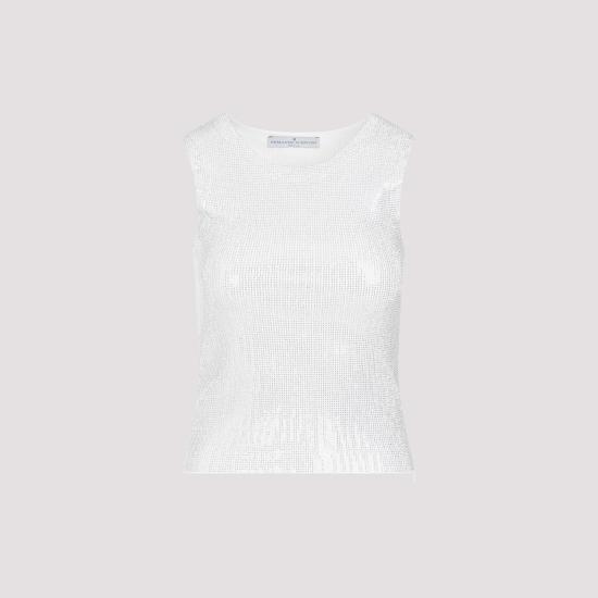  에르마노 설비노 반팔 티셔츠 D441L303CT NLT 10602 SNOW WHITE METALLIC - ERMANNO SCERVINO