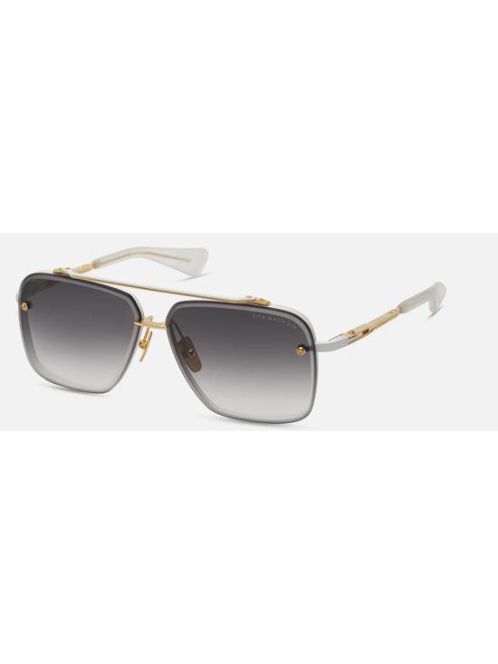 26SS 디타 선글라스 DTS121 62 07 MACH SIX MATTE WHITE YELLOW GOLD METALLIC - DITA