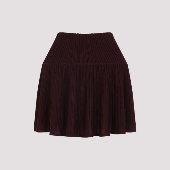 26SS 알라이아 스커트 AA9J2462K137C 337 BURGUNDY RED - ALAIA