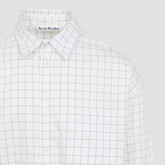 26SS 아크네 스튜디오 셔츠 BB0676 AL4 WHITE BLACK - ACNE STUDIOS