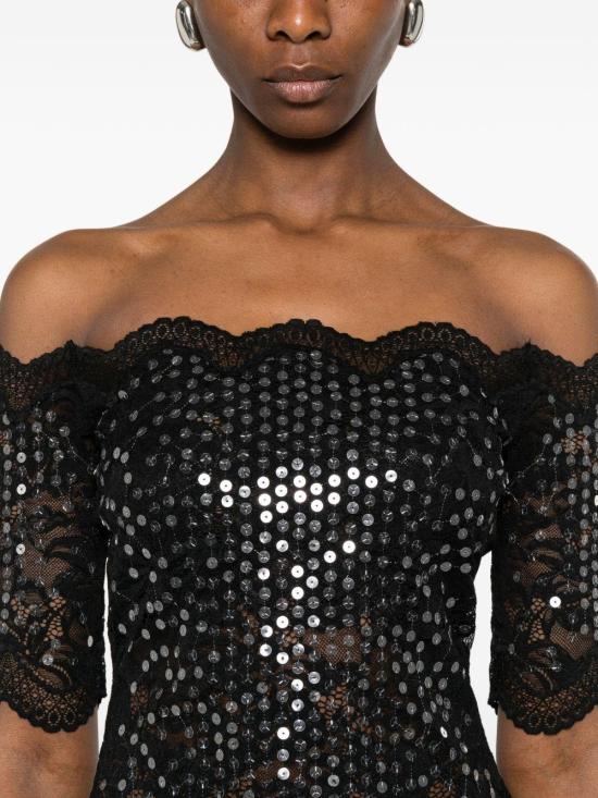 26SS 파코라반 탑 26PJTO027PA0170 P001 BLACK - PACO RABANNE