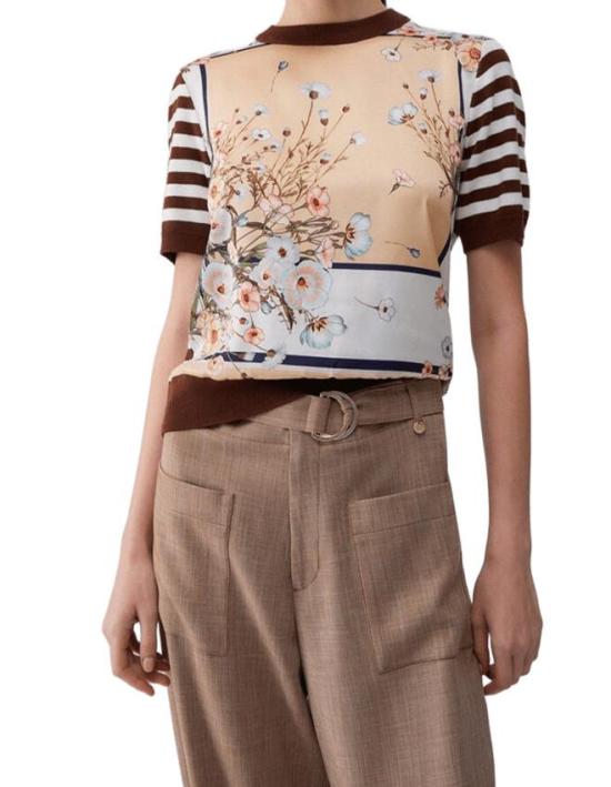 26SS 리우조 스웨터 WA6386 MS49I P9245 BIANCO MARRONE - LIU JO