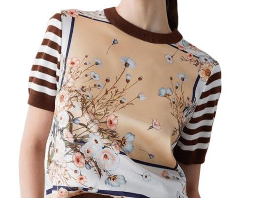 26SS 리우조 스웨터 WA6386 MS49I P9245 BIANCO MARRONE - LIU JO