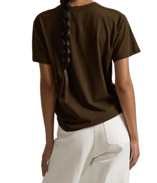 26SS 랄프 로렌 반팔 티셔츠 211A96599 001 DARK BROWN - RALPH LAUREN