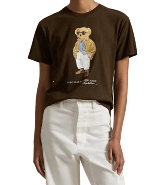26SS 랄프 로렌 반팔 티셔츠 211A96599 001 DARK BROWN - RALPH LAUREN