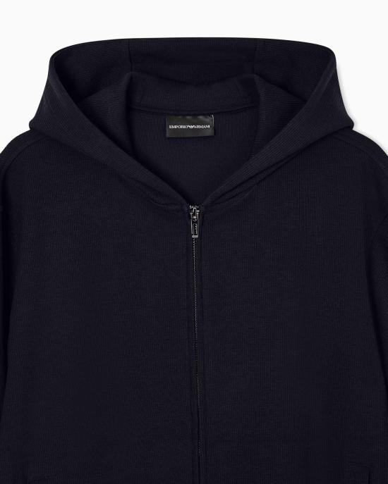 26SS 엠포리오 아르마니 긴팔 티셔츠 EM004513 AF13700 406 NAVY STRIPE JAQUARD - EMPORIO ARMANI