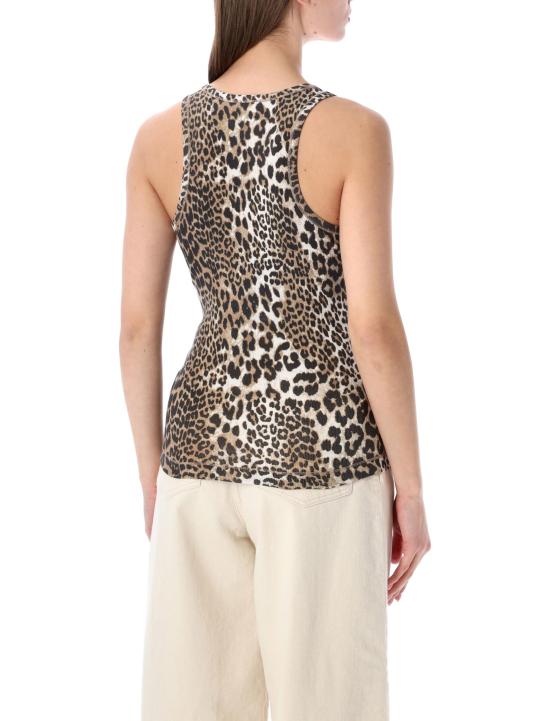 26SS 가니 레오파드 립 탱크탑 A105007311087 943 LEOPARD - GANNI