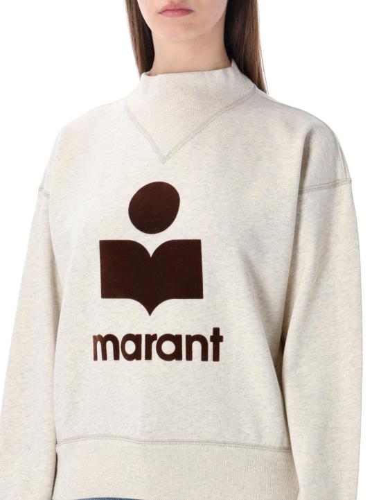 26SS 이자벨마랑에뚜왈 모비 로고 스웨트셔츠 SW0003FAA1M07E ECBW ECRU BROWN - ISABEL MARANT ETOILE