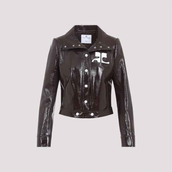 26SS 쿠레쥬 자켓 PERCBL005VY0014 1983 CHOCOLATE BROWN - COURREGES