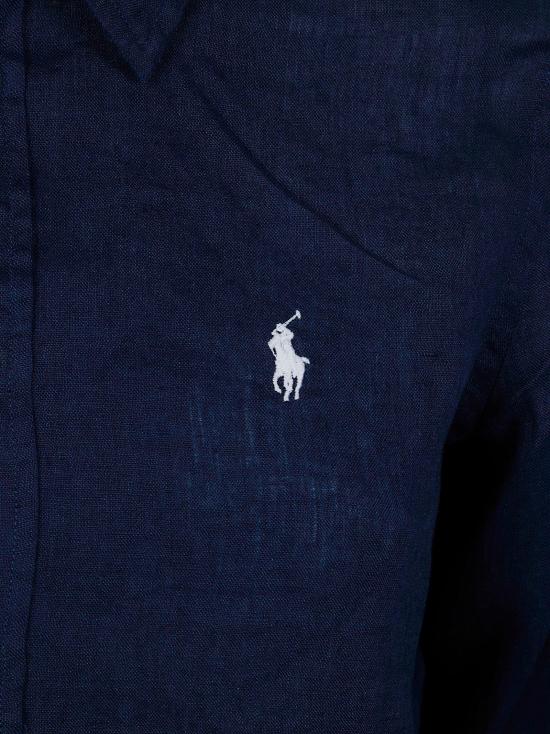 26SS 폴로 랄프로렌 포니 자수 리넨 셔츠 (211970730009) 211970730 519 TIDAL NAVY BLUE - POLO RALPH LAUREN