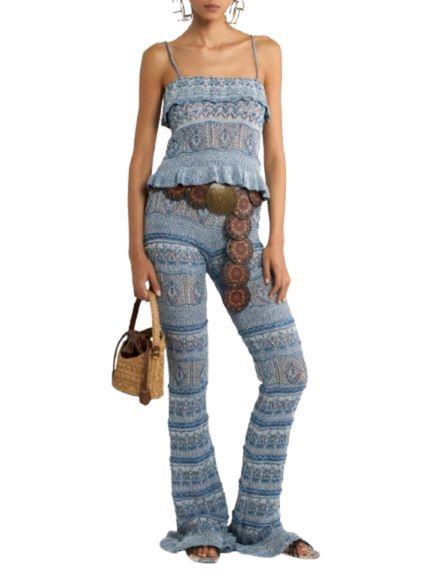 26SS 에트로 탑 WRKE0387AV867 S9800 BLUE WHITE - ETRO