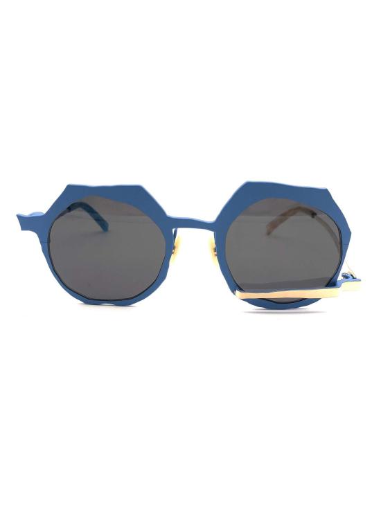 26SS 마사히로 마루야마 선글라스 MM 0089 NO 4 LIGHT BLUE GOLD METALLIC