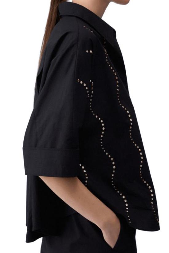 26SS 리우조 셔츠 CA6345 TS246 22222 BLACK - LIU JO