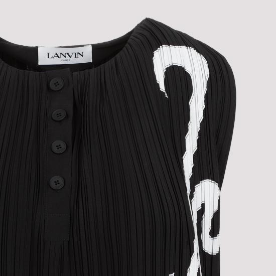  랑방 탑 RWTO02025904P24 10 BLACK - LANVIN