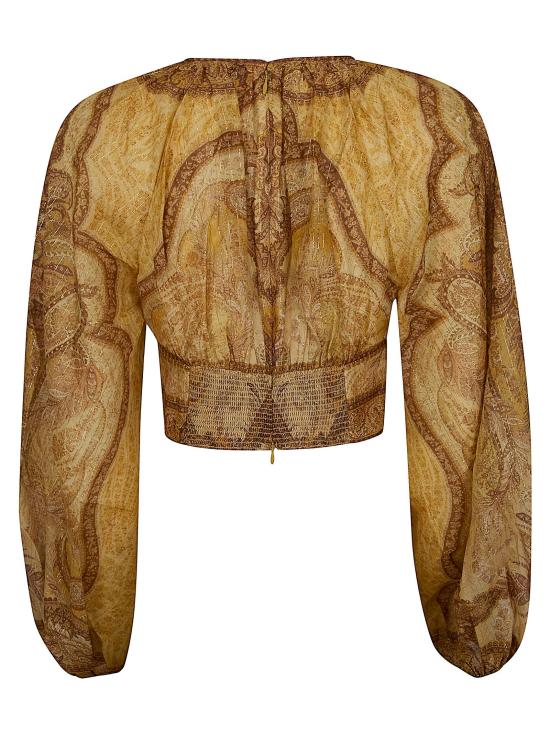 26SS 짐머만 탑 6436TRS262 TPMM TAPESTRY MUSTARD MULTI MULTICOLOUR - ZIMMERMANN