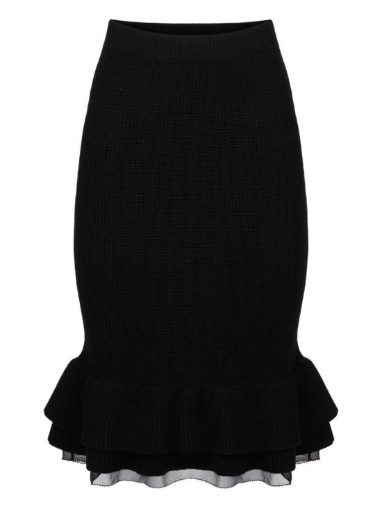 25FW 니나리찌 스커트 25AMJU005ML0581 U9000 BLACK