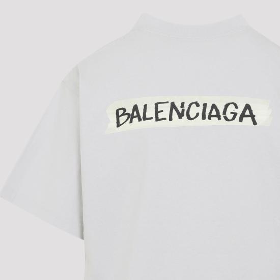 26SS 발렌시아가 마스킹 테이프 티셔츠 850990 TTVL6 9012 DIRTY WHITE - BALENCIAGA