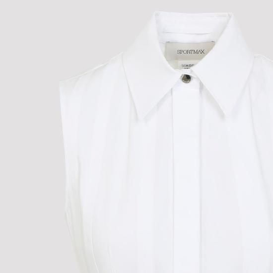 26SS 스포트막스 탑 2612111052600 001 BIANCO WHITE - SPORTMAX