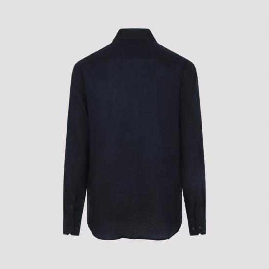 26SS 조르지오 아르마니 레규러 핏 린넨 셔츠 8WGCCZ98 TZC62 UBWF NIGHT SKY BLUE - GIORGIO ARMANI