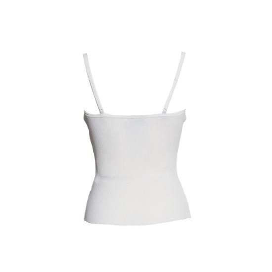 25FW 셀프 포트레이트 탑 PF25042TW W WHITE - SELF PORTRAIT