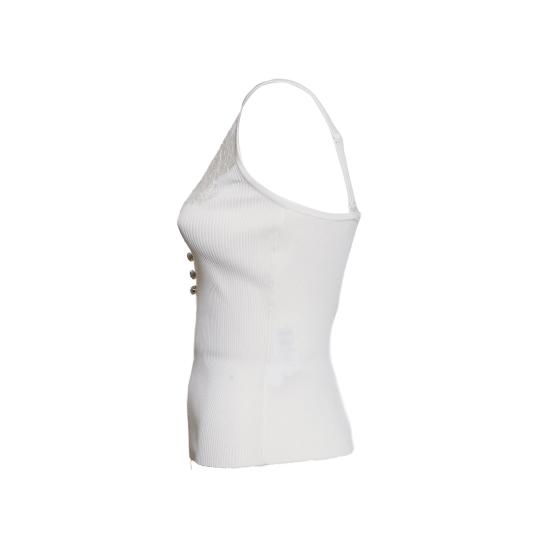 25FW 셀프 포트레이트 탑 PF25042TW W WHITE - SELF PORTRAIT