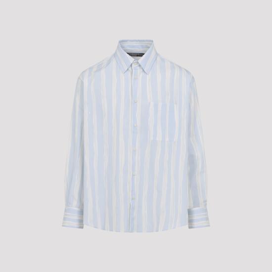 26SS 자크뮈스 셔츠 SHM00605AW00691 3GT BLUE BEIGE GOUACHE PRINT - JACQUEMUS