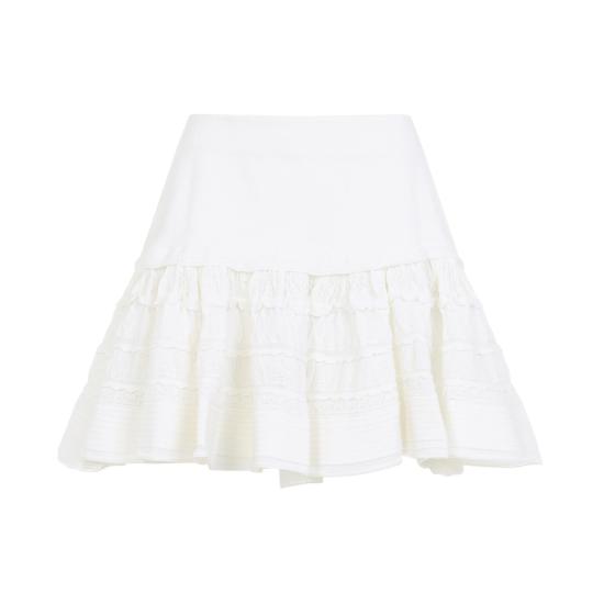 26SS 알라이아 스커트 AA9J2480K164C 000 BLANC WHITE