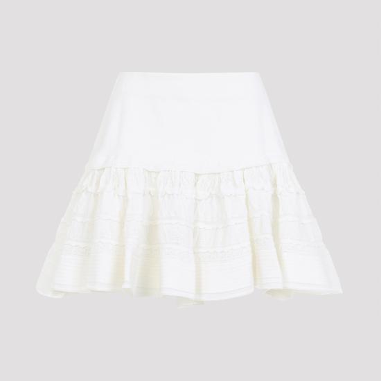 26SS 알라이아 스커트 AA9J2480K164C 000 BLANC WHITE - ALAIA