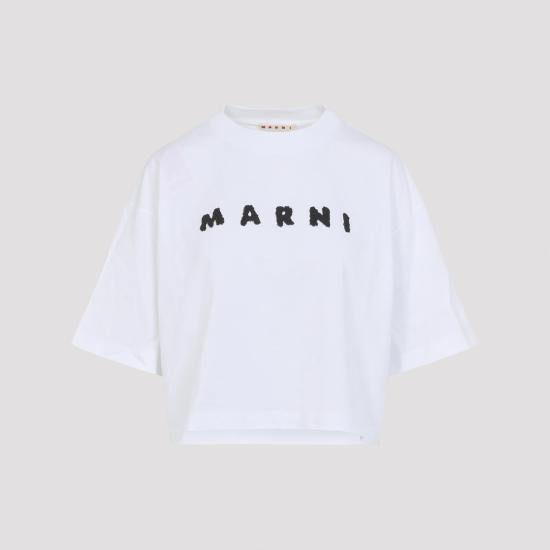 26SS 마르니 반팔 티셔츠 THJE0333P5 USCX42 SLW01 LILY WHITE - MARNI