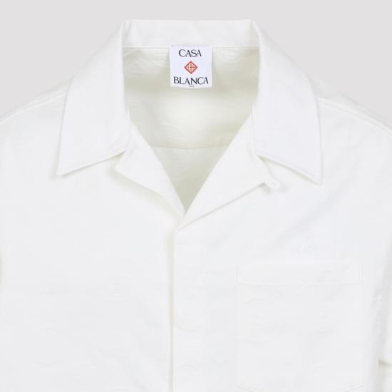 26SS 카사블랑카 셔츠 MSP26SH22801 WHITE MONOGRAM - CASABLANCA