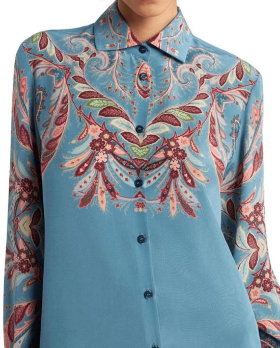 25FW 에트로 셔츠 WRIA0019 AKA37X0884 FANTASIA AZZURRO - ETRO