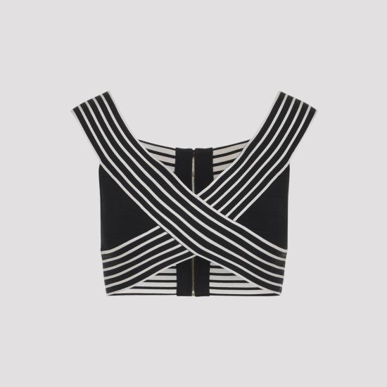 26SS 엘리자베타프랜치 탑 TK44S61E2 685 NERO BURRO BLACK - ELISABETTA FRANCHI