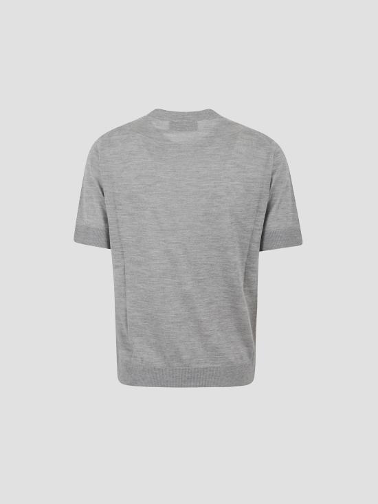 25FW 구찌 인타르시아 캐시미어 실크 탑 836747XKEWC 1014 GREY - GUCCI