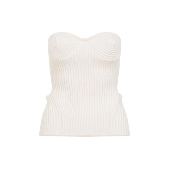 25FW 장 폴 고티에 탑 2503WPO010K00101 01 WHITE