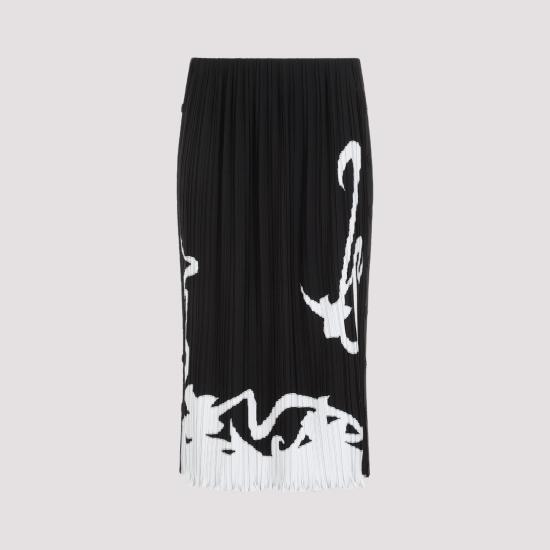 랑방 롱 스커트 RWST00055904P24 10 BLACK - LANVIN
