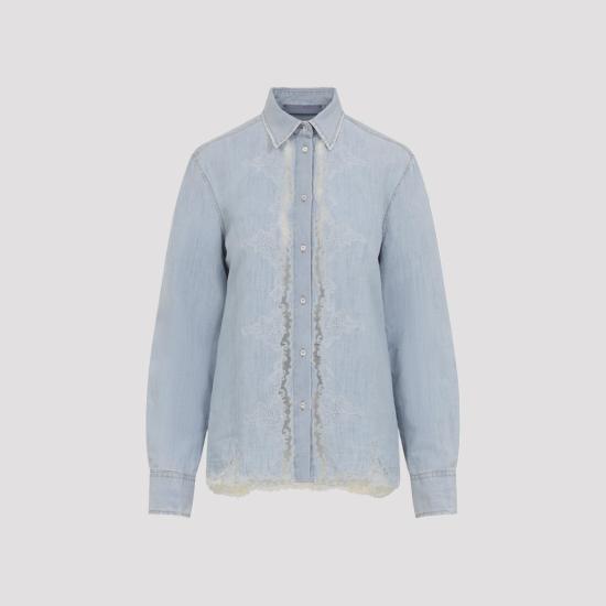 26SS 에르마노 설비노 셔츠 D482K405APTZD 44115 CASHMERE BLUE - ERMANNO SCERVINO