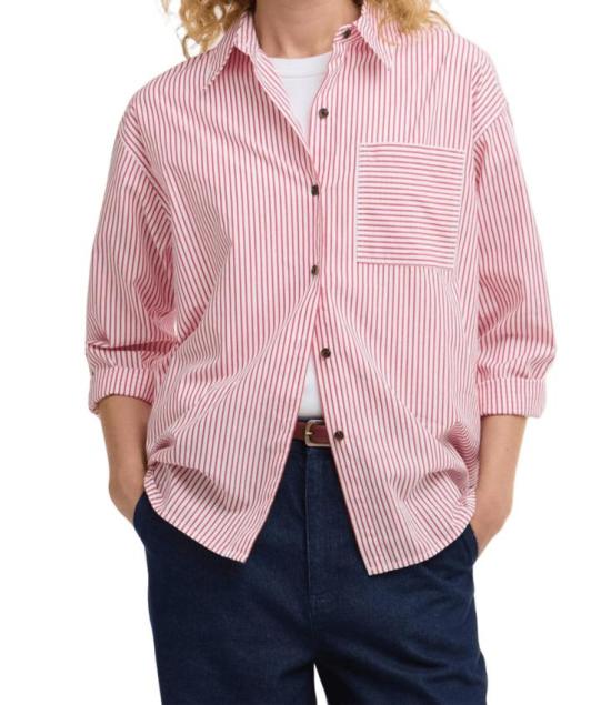26SS 바버 셔츠 LSH1740 RE16 POPPY RED STRIP - BARBOUR