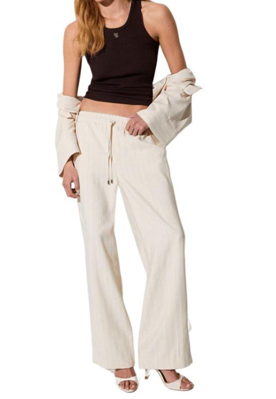 26SS 리우조 스트레이트 팬츠 CA6113 T557A P9579 CREMINO STRIPE - LIU JO